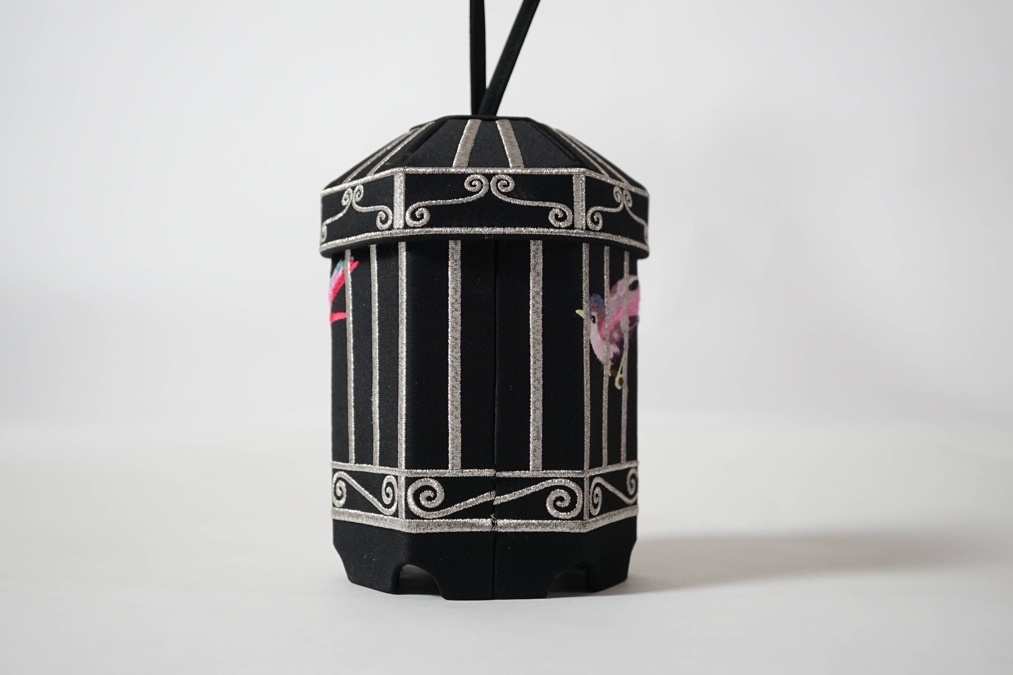 A vintage Lulu Guinness 'Birdcage' evening bag, limited edition of 500, height 15cm, height to strap 30cm, depth 9cm